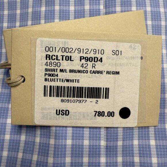 NWT Brioni Brunico Shirt 42R – $780, In Original Packaging - Picture 4 of 5